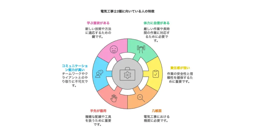 電気工事士2種に向いている人の特徴