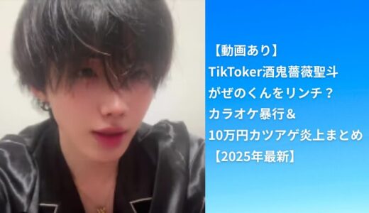 【動画あり】TikToker酒鬼薔薇聖斗がぜのくんをリンチ？カラオケ暴行＆10万円カツアゲ炎上まとめ【2025年最新】